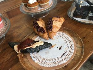 Croissants with cream at La Besnéta in Barcelona