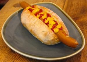 Delicious Vegan Hot Dog at Vegan Hippo in London