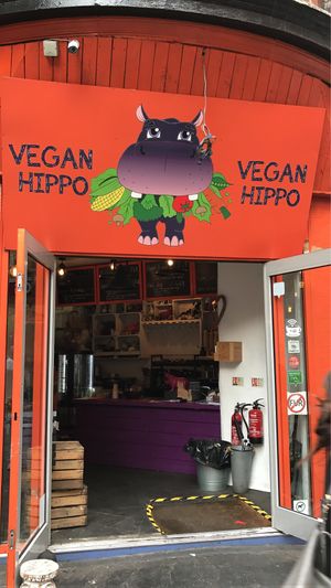 Entrance  at Vegan Hippo in London