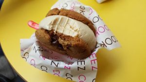 Vegan choc chip with coconut ice cream at Cookeez - Allenby in Tel Aviv