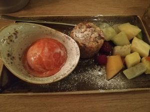 Vegane Nachspeise at Hans im Glück - Isartorplatz in Munich