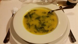 Delicious fresh and organic vegetable soup at Pousadela in Amarante