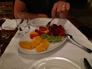 Fruit salad for two :) at Pousadela in Amarante