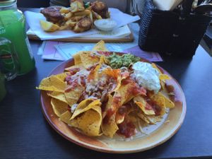 vegan nachos at Sebastian's Place in Chelsea