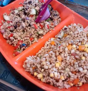 Salads made with oat groats at Food Noise in Dartmouth