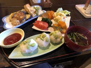 Vegetarian set  at Sakura Saku in Himeji
