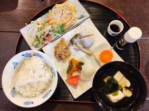 Set menu with a vegan main at Sakura Saku in Himeji