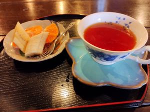 Dessert part of the set menu at Sakura Saku in Himeji