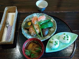 food (vegetarian) at Sakura Saku in Himeji