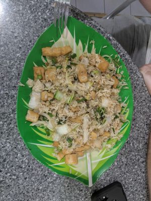 Vegan fried rice at Yummy Noodle in Cairns