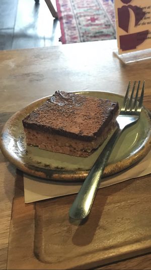 Mocha caramel cacao bar - favorite 😍 at Dobra Tea in Asheville