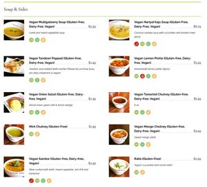 Soup/sides
 at IndiGo Indian Bistro in Manchester