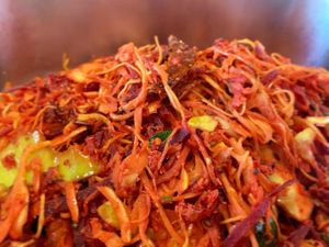 🌱Beetroot Cabbage Thoran (#vegan #glutenfree #dairyfree) - Beetroot and cabbage cooked with coconut and turmeric 
Available at lunch buffet 11am to 2:30pm at IndiGo Indian Bistro in Manchester