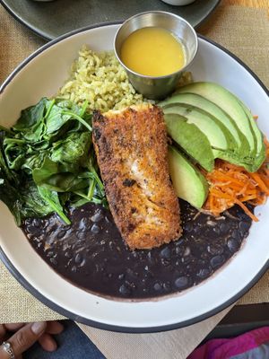 “Salmon” bowl   at Tomatillo in Dobbs Ferry