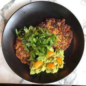 Sweet corn pancakes  at Redemption - Chepstow in West London