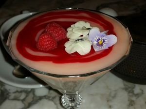 rhubarb dessert at Redemption - Chepstow in West London