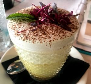 Turmeric latte at Redemption - Chepstow in West London