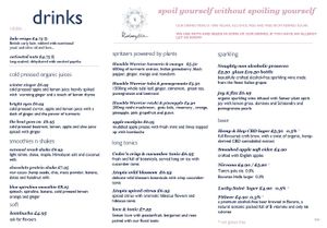 New menu! at Redemption - Chepstow in West London