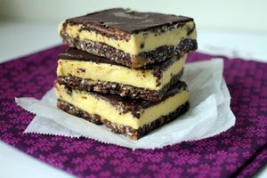 Vegan Nanaimo bars from Two Daughters Bakeshop at Two Daughters Bakeshop in North Vancouver