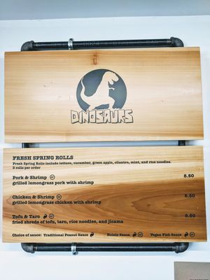 Menu at Dinosaurs - Boardman Pl in San Francisco