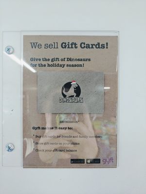 Gift cards available at Dinosaurs - Boardman Pl in San Francisco