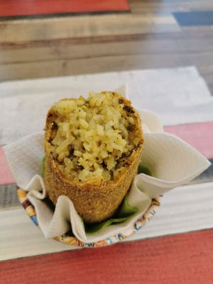 Vegan Pistachio Arrancini at Arancinaglutenfree in Siracusa