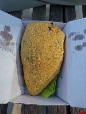 Arancini with peperoni and veggies in at Arancinaglutenfree in Siracusa