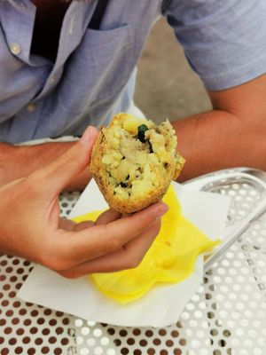 Arancini vegan (patate, aubergine) at Arancinaglutenfree in Siracusa