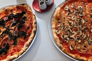 Funghi and Spinaci🍕 at Pizzeria Fernando in Kolobrzeg