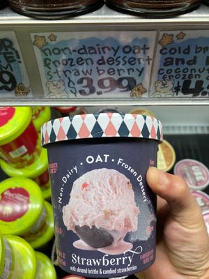 Strawberry oat milk ice cream at Trader Joe's - Nob Hill in San Francisco