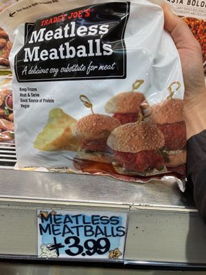 Meatless meatballs at Trader Joe's - Nob Hill in San Francisco