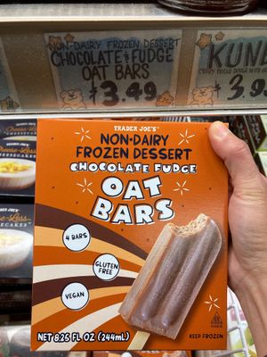 Chocolate fudge oat milk ice cream bars at Trader Joe's - Nob Hill in San Francisco