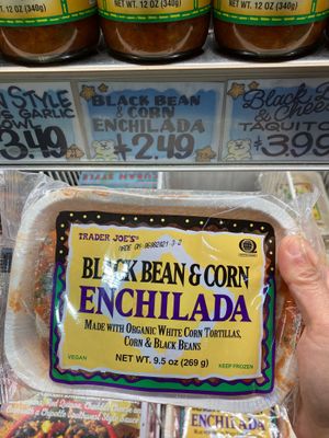 Black bean & corn enchiladas at Trader Joe's - Nob Hill in San Francisco