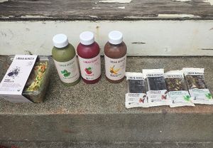 Favourite drinks, snacks and bowl   at Urban Remedy in San Francisco