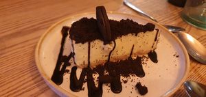 Vegan cheesecake at Gio's in Crewe