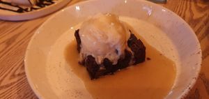 Vegan Chocolate cake with vegan vanilla gelato at Gio's in Crewe