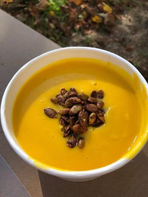 squash soup at 7a Foods in Vineyard Haven