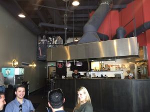 Inside restaurant at Biker Jim's in Highlands Ranch