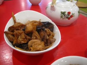 Lemongrass tofu with mushrooms. Pretty good. at Pho Da Son in Montreal