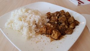 Fried tofu at Pho Da Son in Montreal