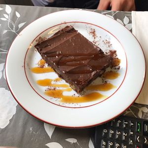 Chocolate brownie at Casse-Noisette in Le Havre