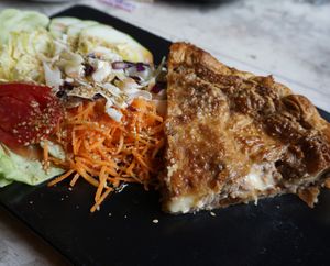 Quiche w/dry fruits and cheese at Casse-Noisette in Le Havre