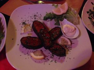 Salmon with mayo at LuNa Vegana in Salerno