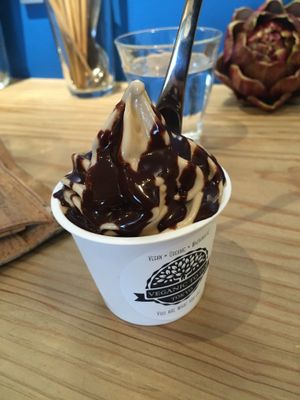 Ice crem with chocolate  at Veganic To Go in Tokyo