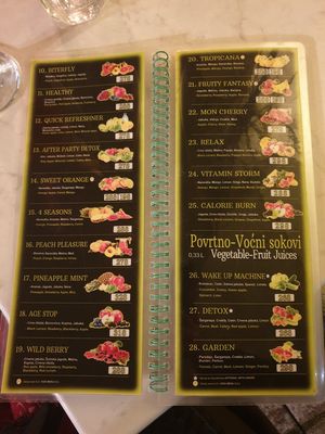 Menu 2 (10.11.20) at Wake Up Juice Bar in Novi Sad