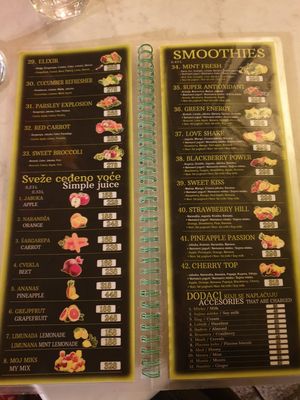 Menu 3 (10.11.20) at Wake Up Juice Bar in Novi Sad