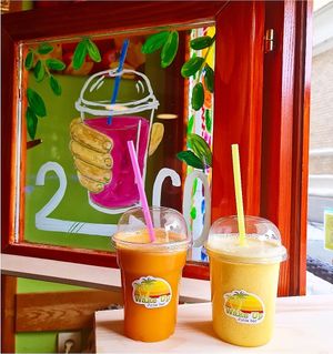 To Go Sweet Orange and Pineapple passion 🧡💛 at Wake Up Juice Bar in Novi Sad