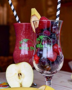 100 % only Fruit on Wake Up original way :) at Wake Up Juice Bar in Novi Sad