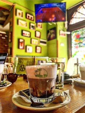 Unique enterier inside for relax :) at Wake Up Juice Bar in Novi Sad