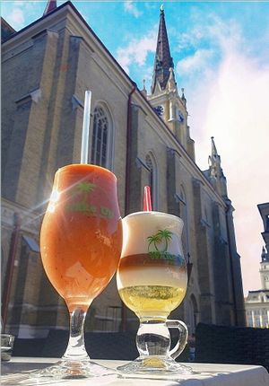 Juice and latte coffee 😊 at Wake Up Juice Bar in Novi Sad